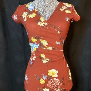 Vintage Floral Print Dress